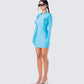 Pam Blue Mini Dress & Gloves