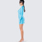 Pam Blue Mini Dress & Gloves