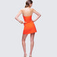Pamela Orange Belted Dress