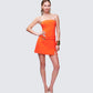 Pamela Orange Belted Dress
