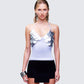 Pearle Silver Disc Sequin Cami Top model front