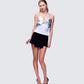 Pearle Silver Disc Sequin Cami Top