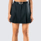 Perla Black Faux Leather Belt model front