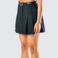 Perla Black Faux Leather Belt