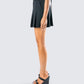 Perla Black Pleated Mini Skirt
