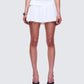 Petra White Micro Mini Skirt model front