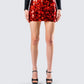 Philo Red Sequin Mini Skirt model front
