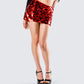 Philo Red Sequin Mini Skirt
