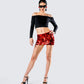 Philo Red Sequin Mini Skirt