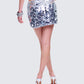 Philo Silver Sequin Mini Skirt