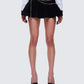 Pippa Black Ruffle Tiered Skort model front