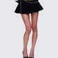 Pippa Black Ruffle Tiered Skort