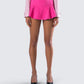 Pippa Pink Ruffle Tiered Skort model front