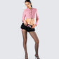 Pippa Pink Tweed Cropped Jacket