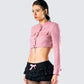 Pippa Pink Tweed Cropped Jacket