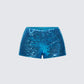 Posie Blue Sequin Mini Shorts product front
