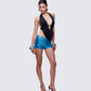 Posie Blue Sequin Mini Shorts