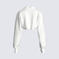 Bella Paradise Cropped Collared Pullover