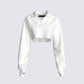 Bella Paradise Cropped Collared Pullover