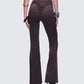 Quintessa Brown Ruched Back Flare Pants