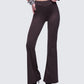 Quintessa Brown Ruched Back Flare Pants
