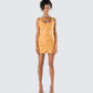 Raelyn Orange Petal Mini Dress model front