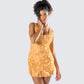 Raelyn Orange Petal Mini Dress