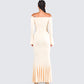 Rafella Yellow Off Shoulder Dress