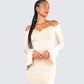 Rafella Yellow Off Shoulder Dress