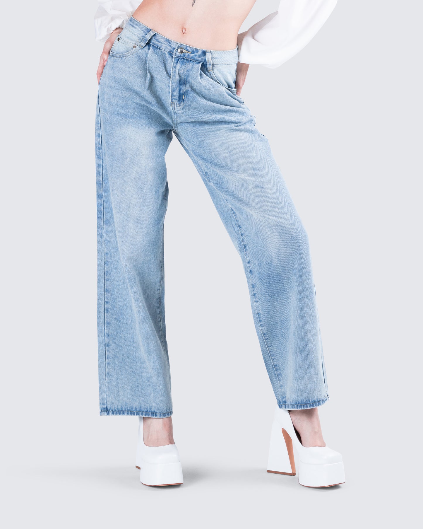 Rahel Blue Denim Pleat Jean