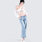 Rahel Blue Denim Pleat Jean