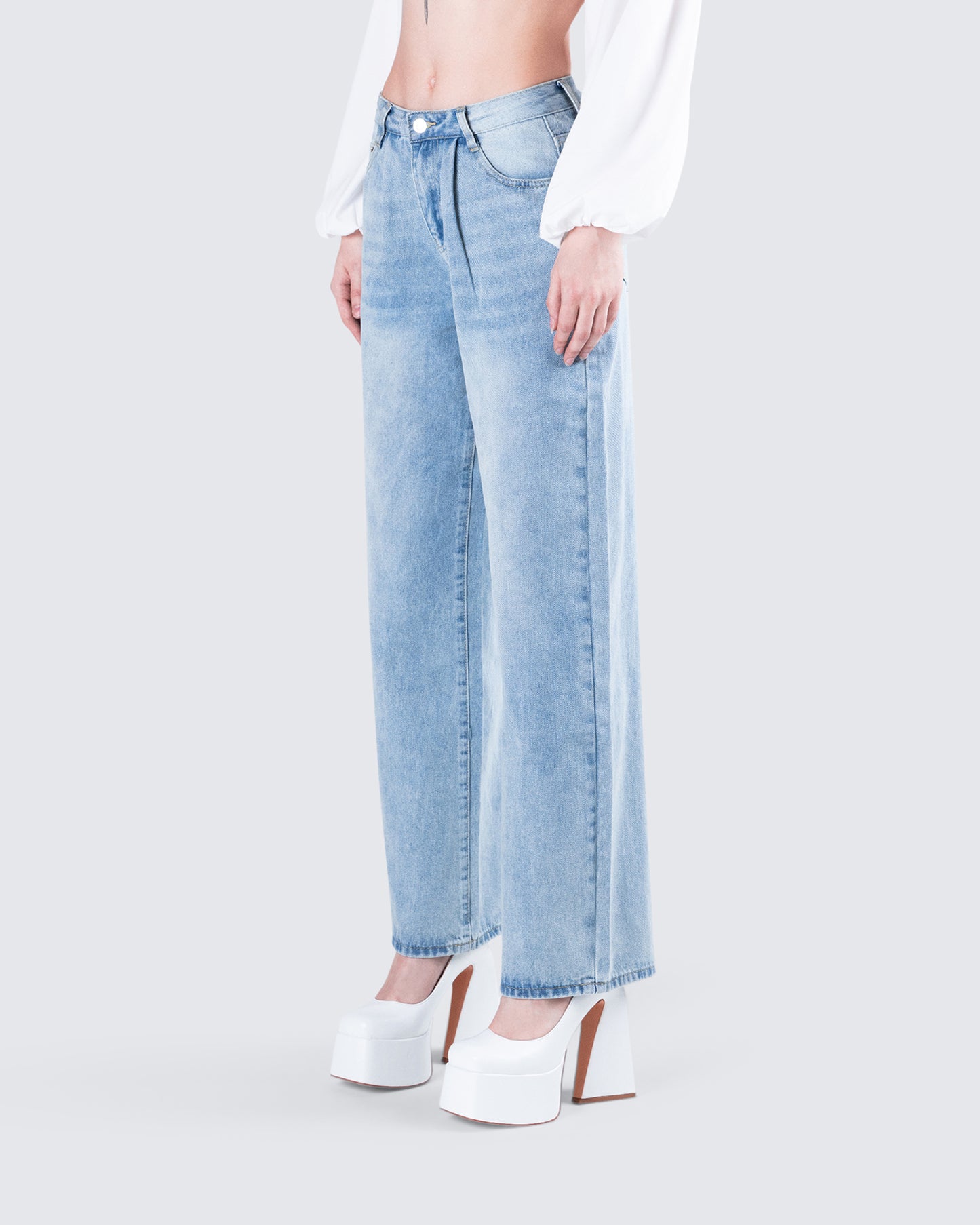 Rahel Blue Denim Pleat Jean