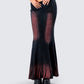 Raine Black Washed Maxi Skirt