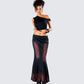 Raine Black Washed Maxi Skirt