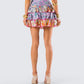 Raisa Paisley Tiered Micro Mini Skirt