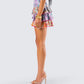 Raisa Paisley Tiered Micro Mini Skirt