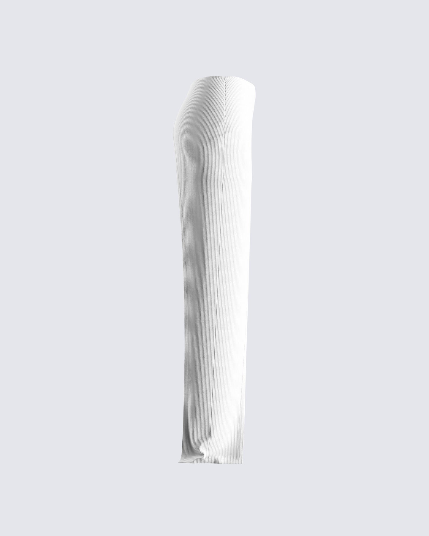 Rami White Rib Draped Mini Skirt
