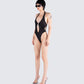 Raquel Black Animal Print Bodysuit