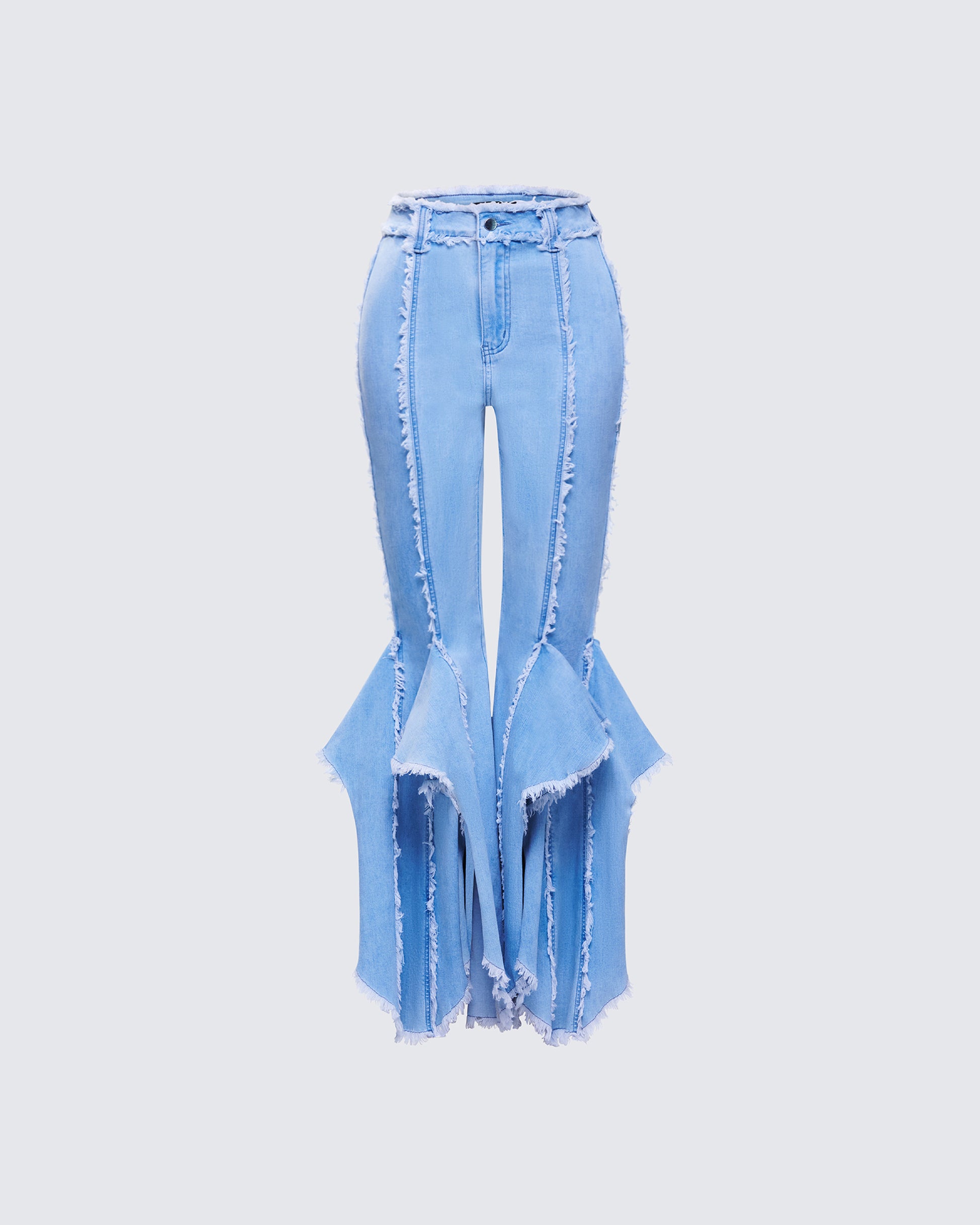Reagan Blue Denim Frayed Jean product front