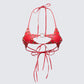 Reign Red Vegan Leather Star Bra product front