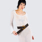 Rejina Brown Faux Suede Belt