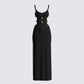 Renata Black Cut Out Maxi Dress 3d product front