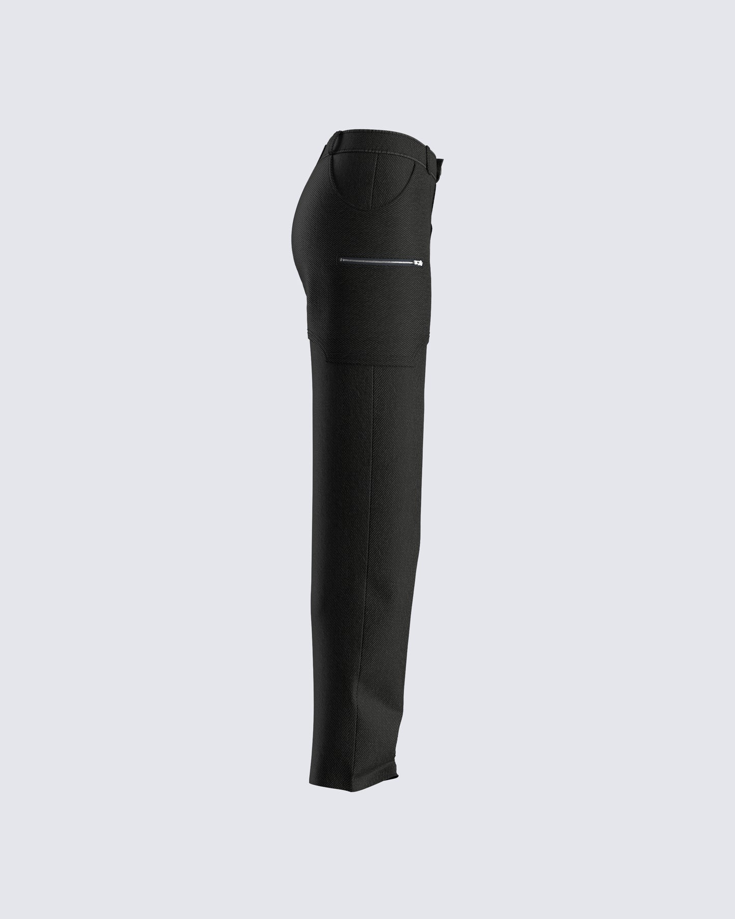 Renya Black Denim Paneled Jean