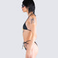 Revel Black Bikini Flower Top