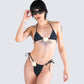 Revel Black Bikini Flower Bottom