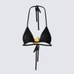 Revel Black Bikini Flower Top