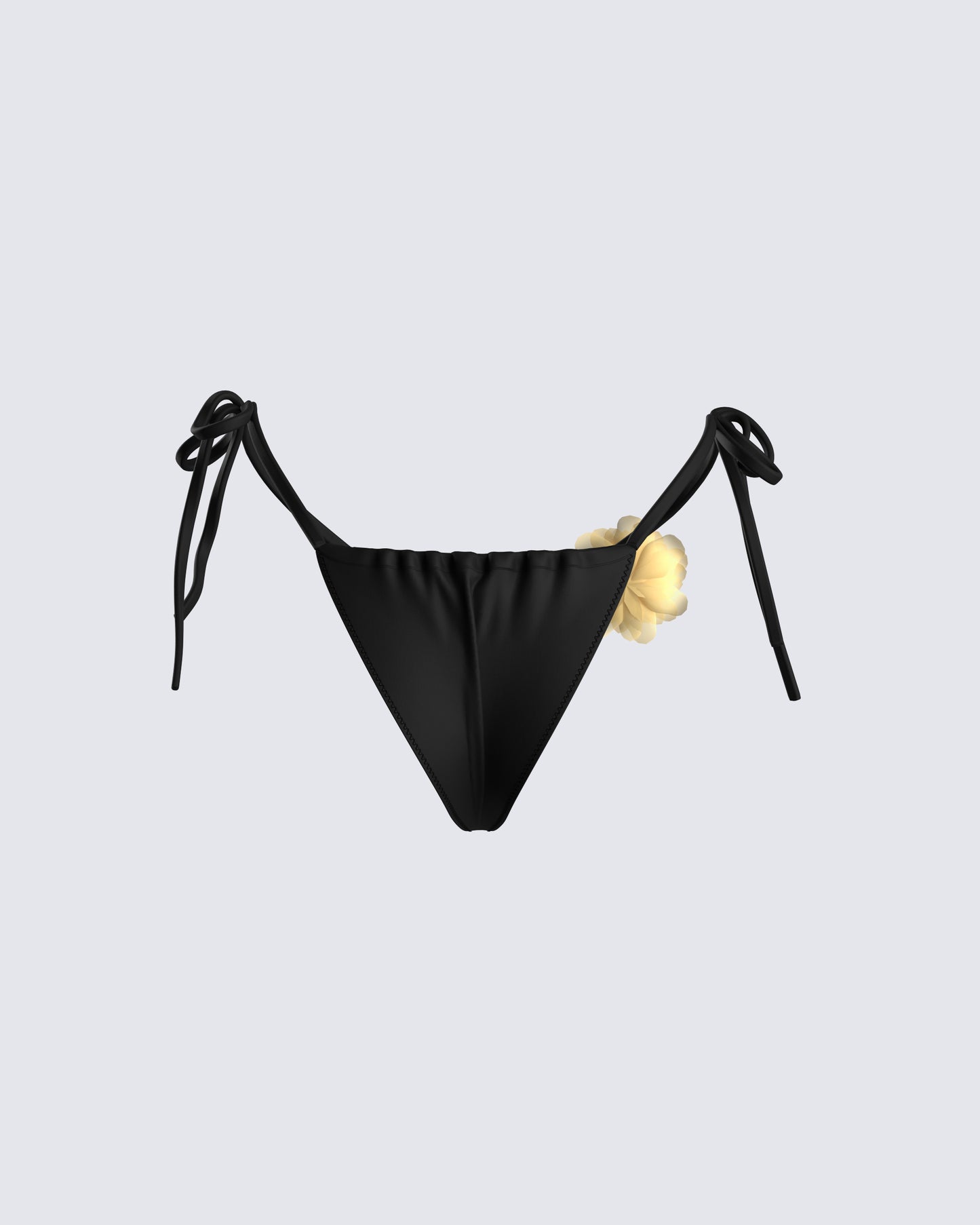 Revel Black Bikini Flower Bottom