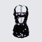 Reverie Black Sequin Plunge Dress product front
