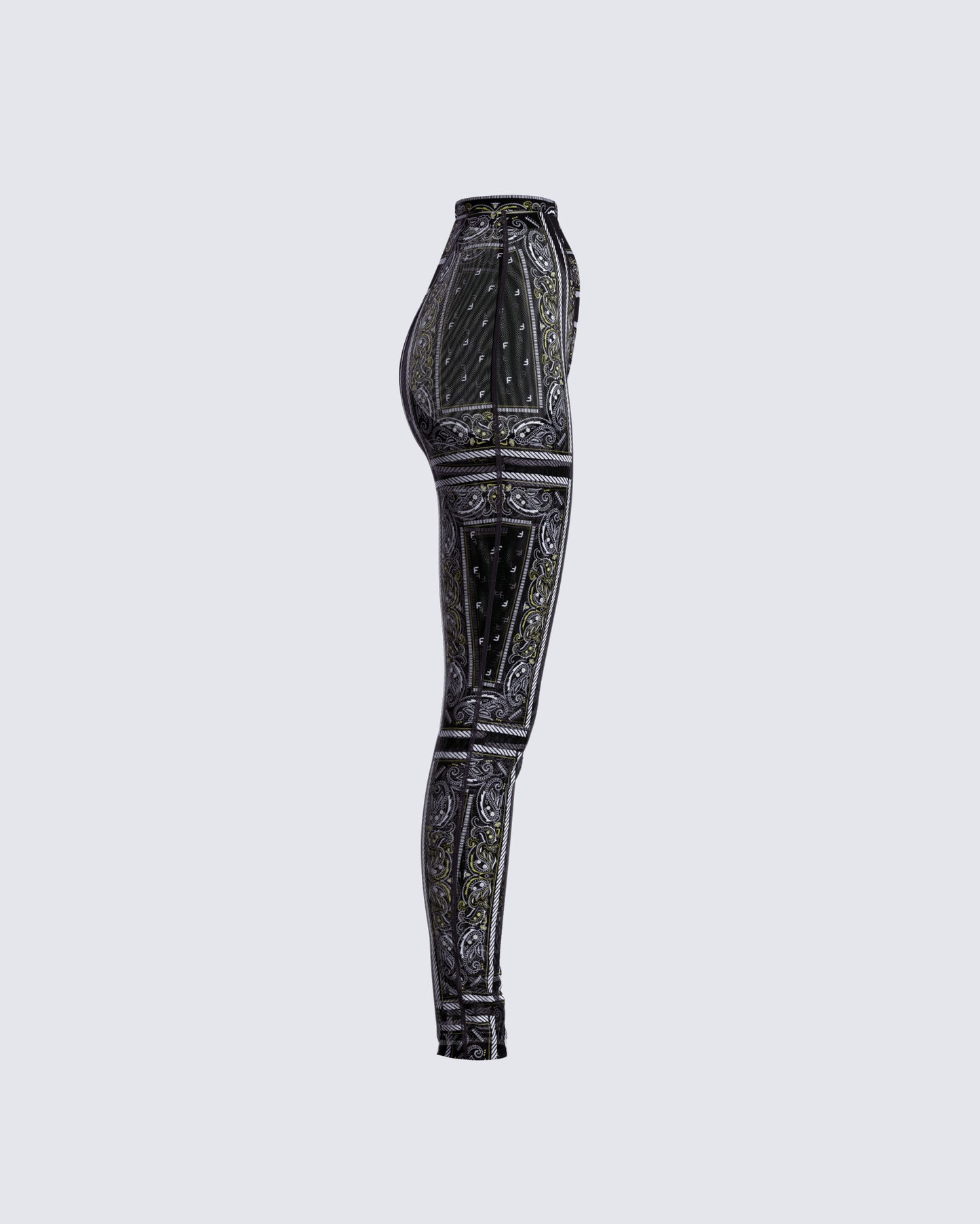 Rikku Black Bandana Mesh Leggings