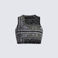 Rikku Black Bandana Mesh Crop Top product front